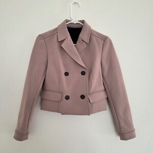 Zara Women's Mauve Double-Breasted Blazer Jacket Size XS